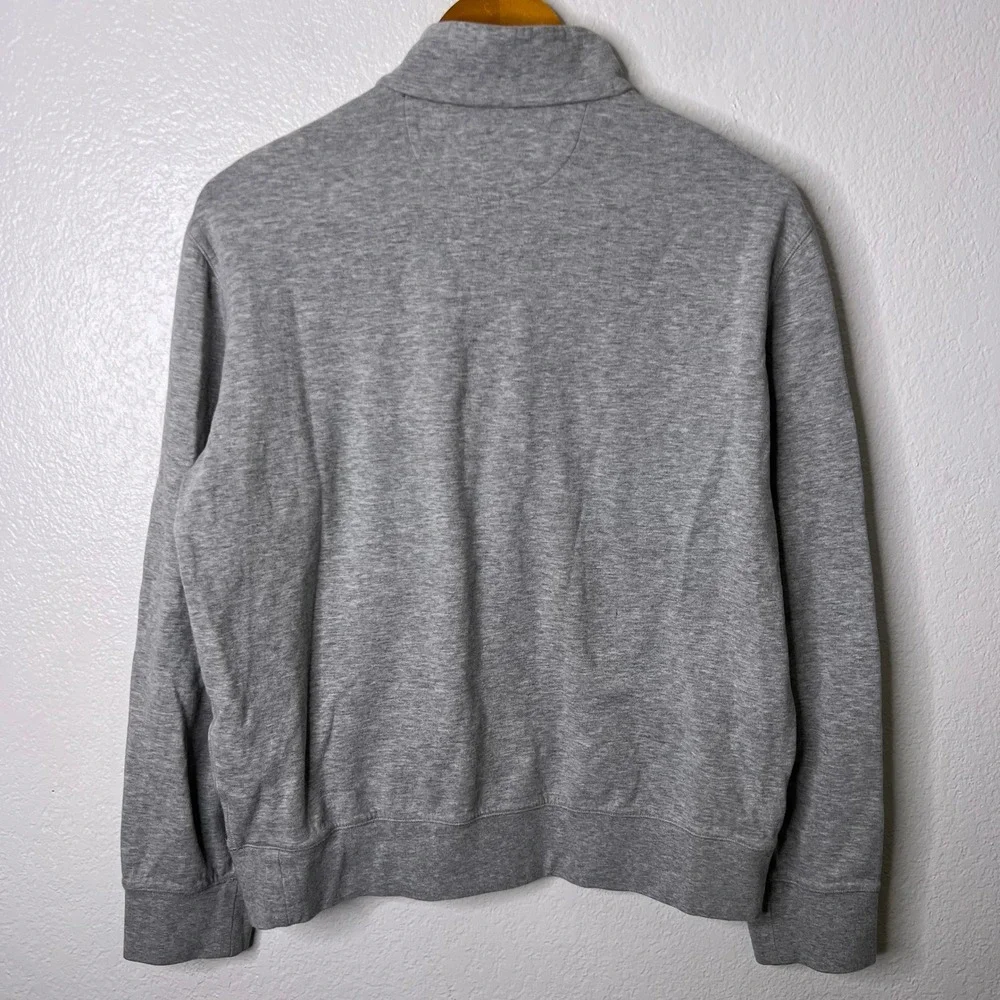 Polo Ralph Lauren Luxury‎ Jersey Quarter Zip Pullover Gray Mens Small Logo